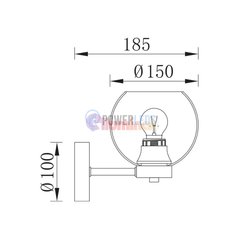 Aplica Perete 1xE27 Smokey powerleds.ro