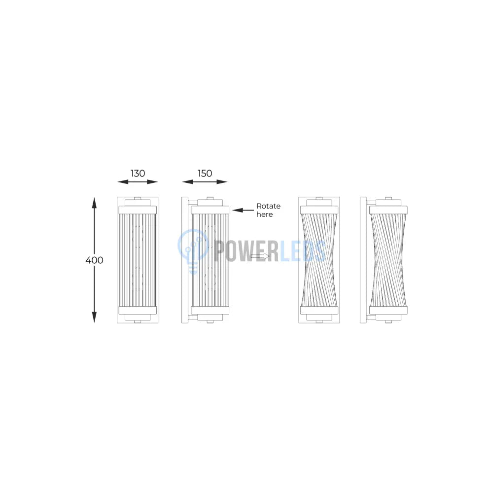 Aplica Perete Gold Luxury SERGIO Rotativa Reglabila powerleds.ro