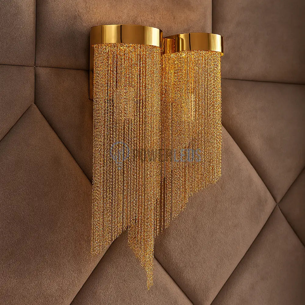 Aplica Perete Golden Chains Deluxe 2xE14 powerleds.ro