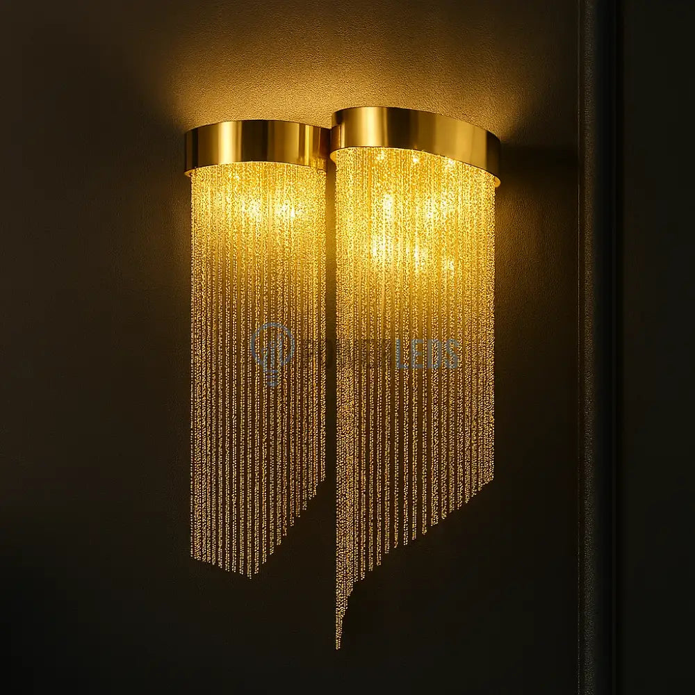 Aplica Perete Golden Chains Deluxe 2xE14 powerleds.ro