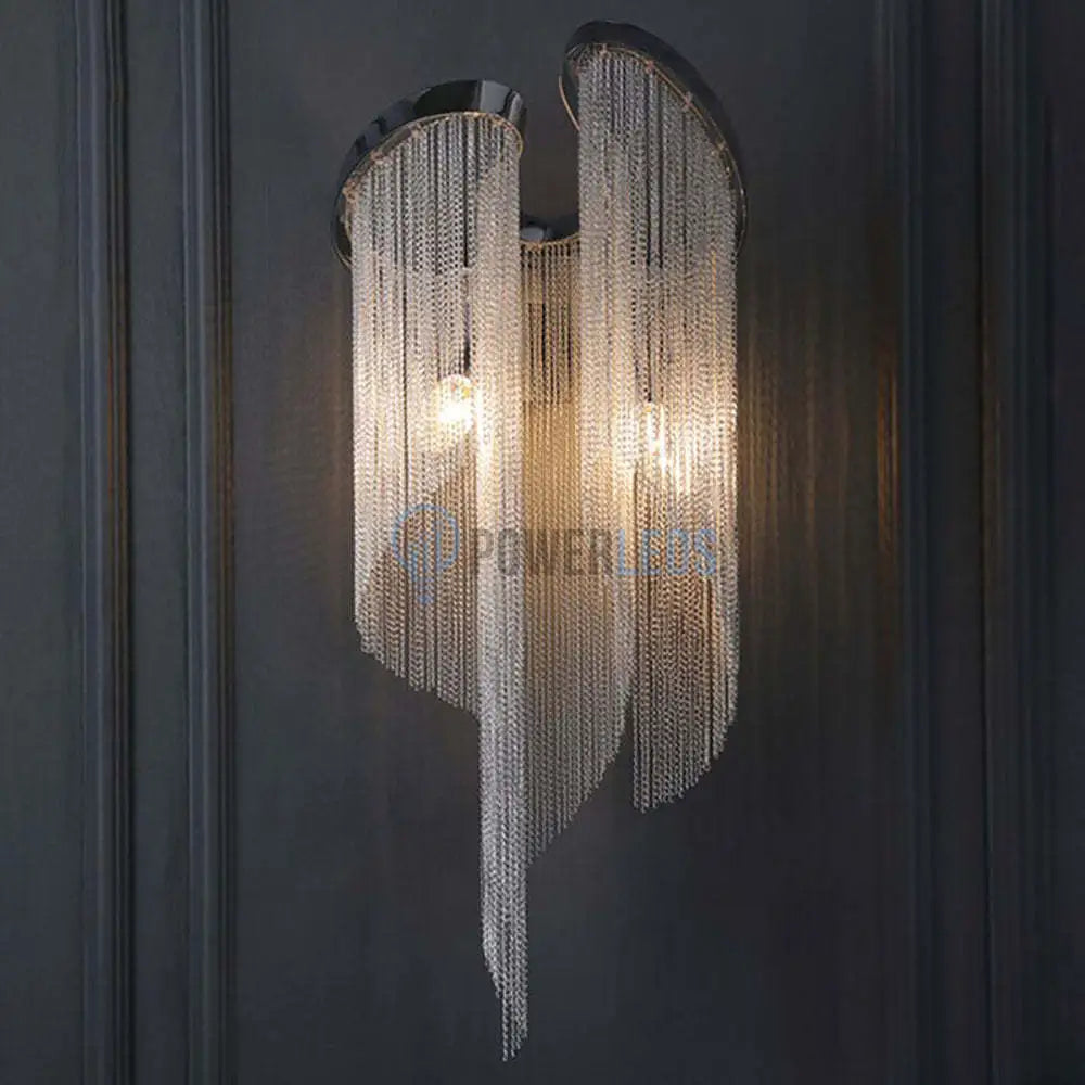Aplica Perete Silver Chains Deluxe 2xE14 CIRCLE DESIGN / CHROME / APLICA PERETE Lighting
