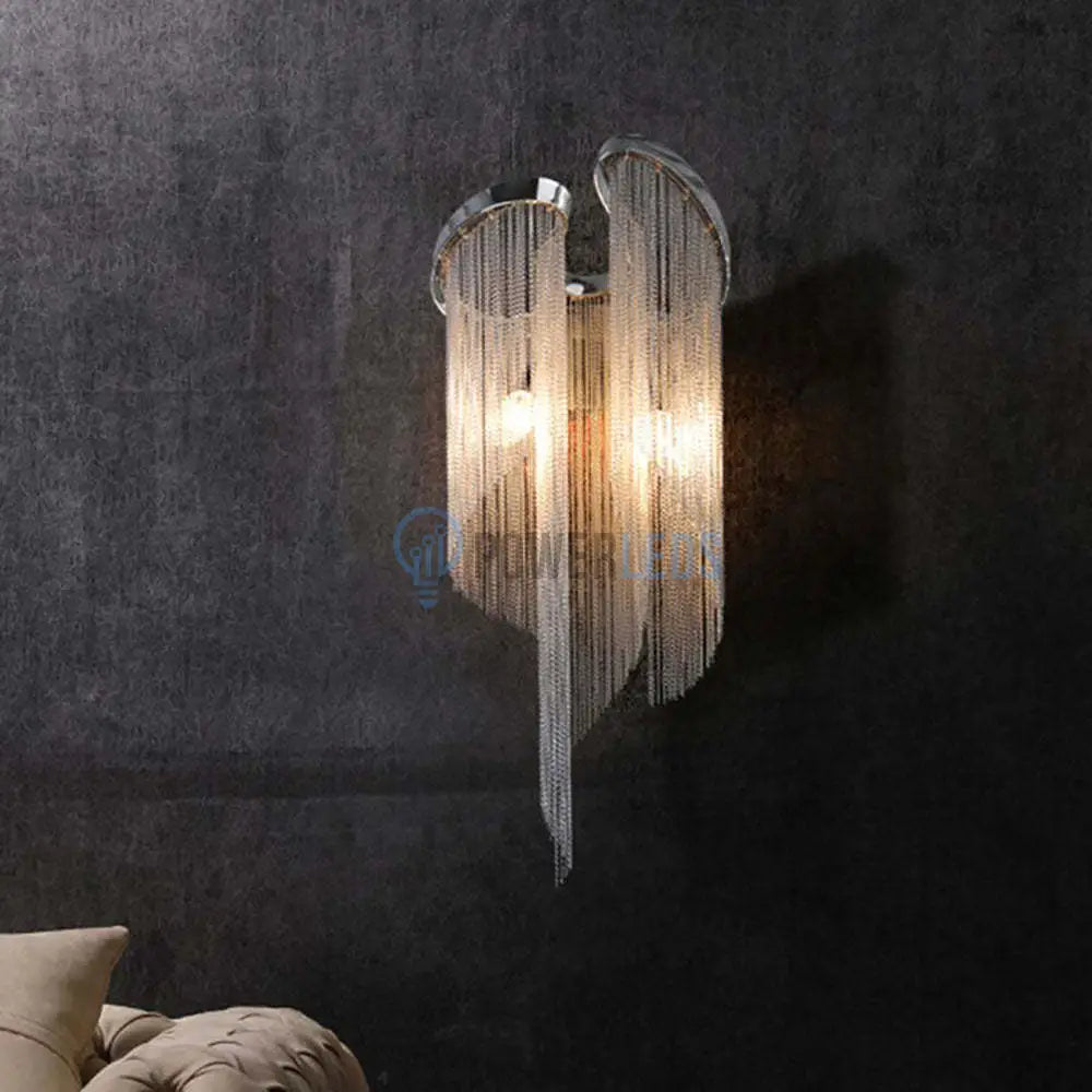 Aplica Perete Silver Chains Deluxe 2xE14 CIRCLE DESIGN / CHROME / APLICA PERETE Lighting