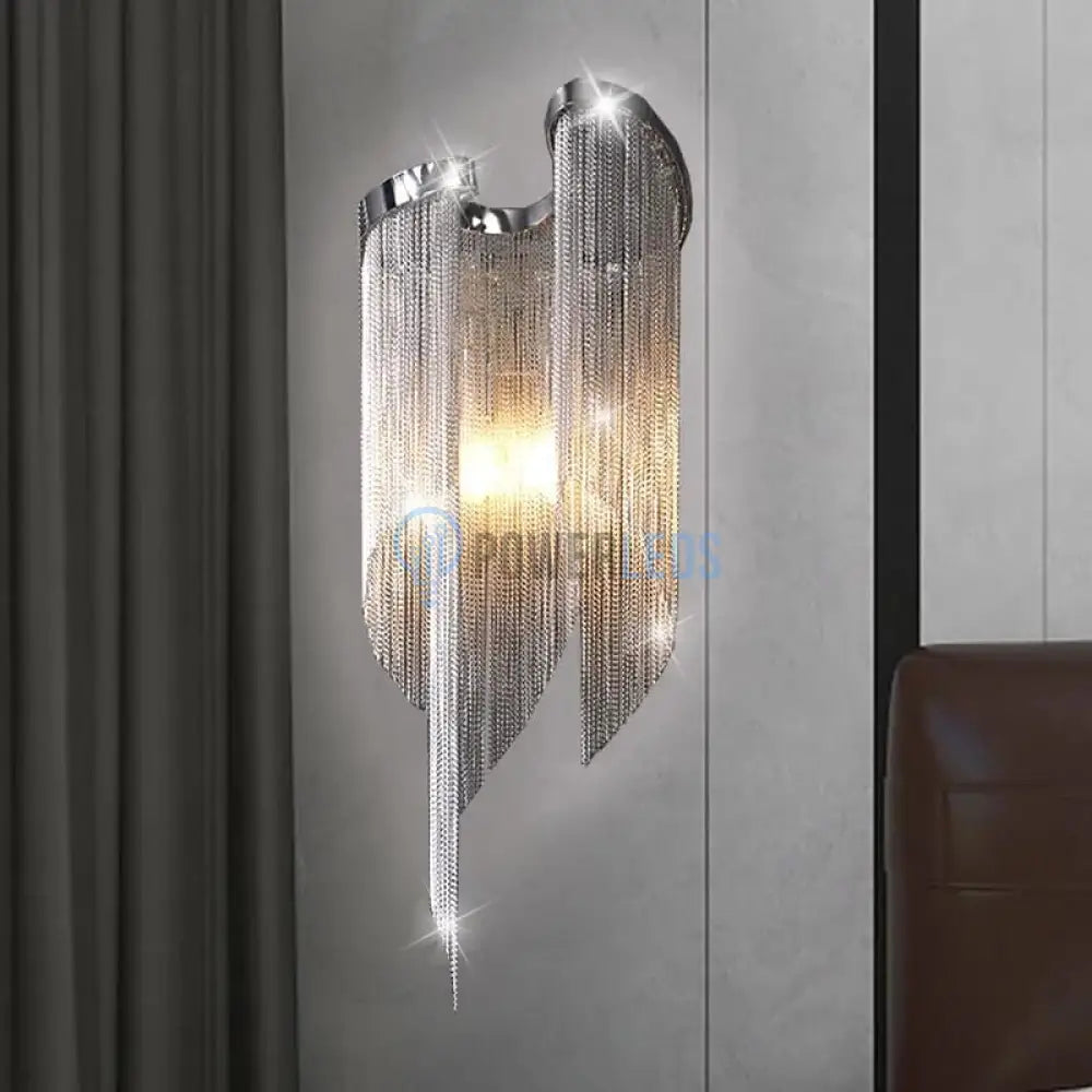 Aplica Perete Silver Chains Deluxe 2xE14 CIRCLE DESIGN / CHROME / APLICA PERETE Lighting