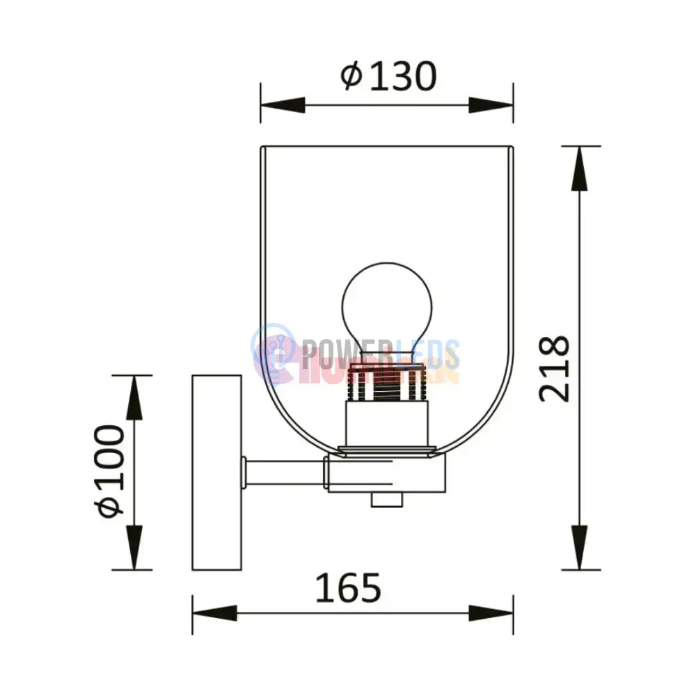 Aplica Perete 1xE27 Smokey BR-BV01-00043 powerleds.ro