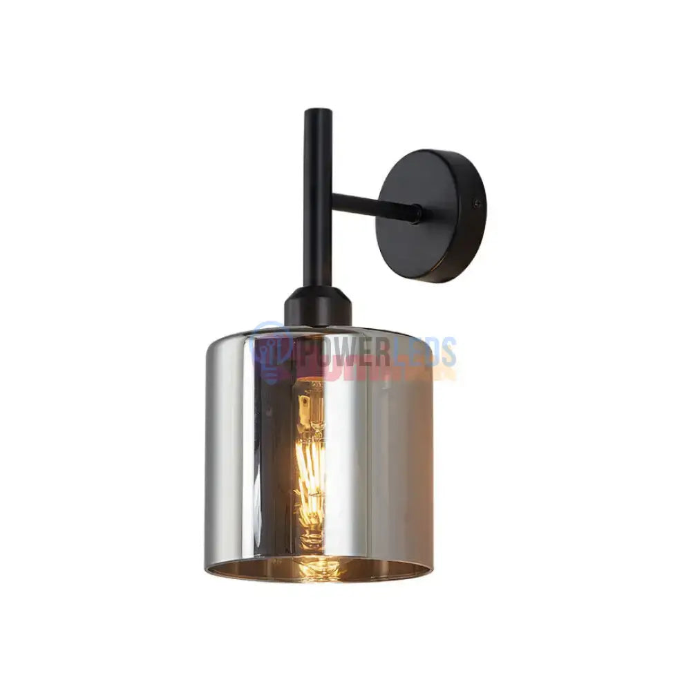 Aplica Perete Smokey V2 Neagra Abajur fumuriu powerleds.ro