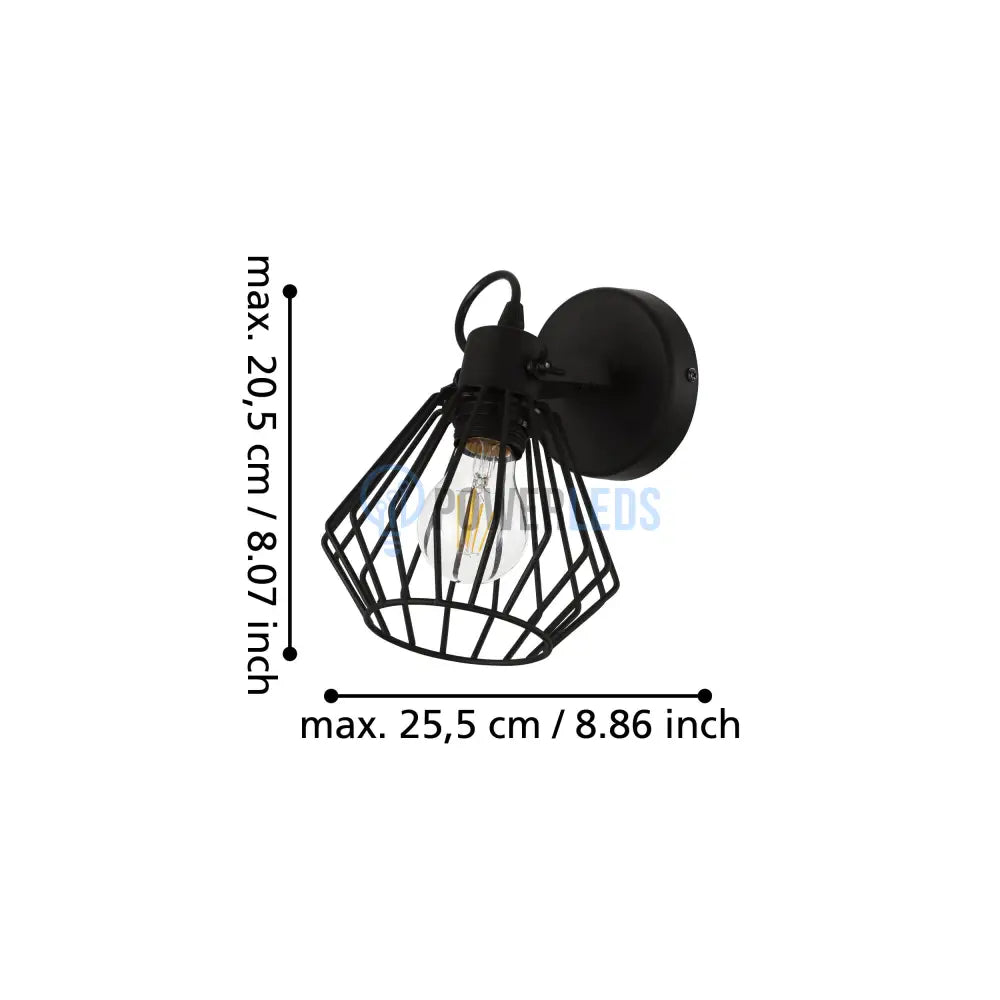 Aplica TABILLANO Black 11CM EGLO Wall Light Fixtures