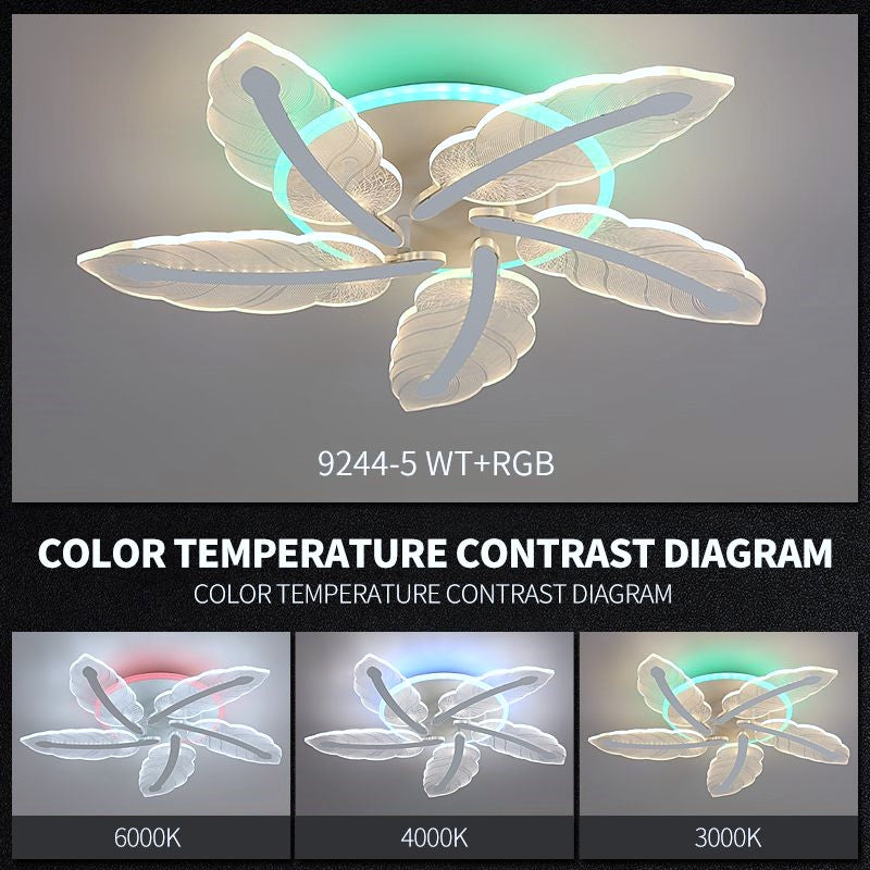 Lustra LED 94W PYU Feather RGB Telecomanda