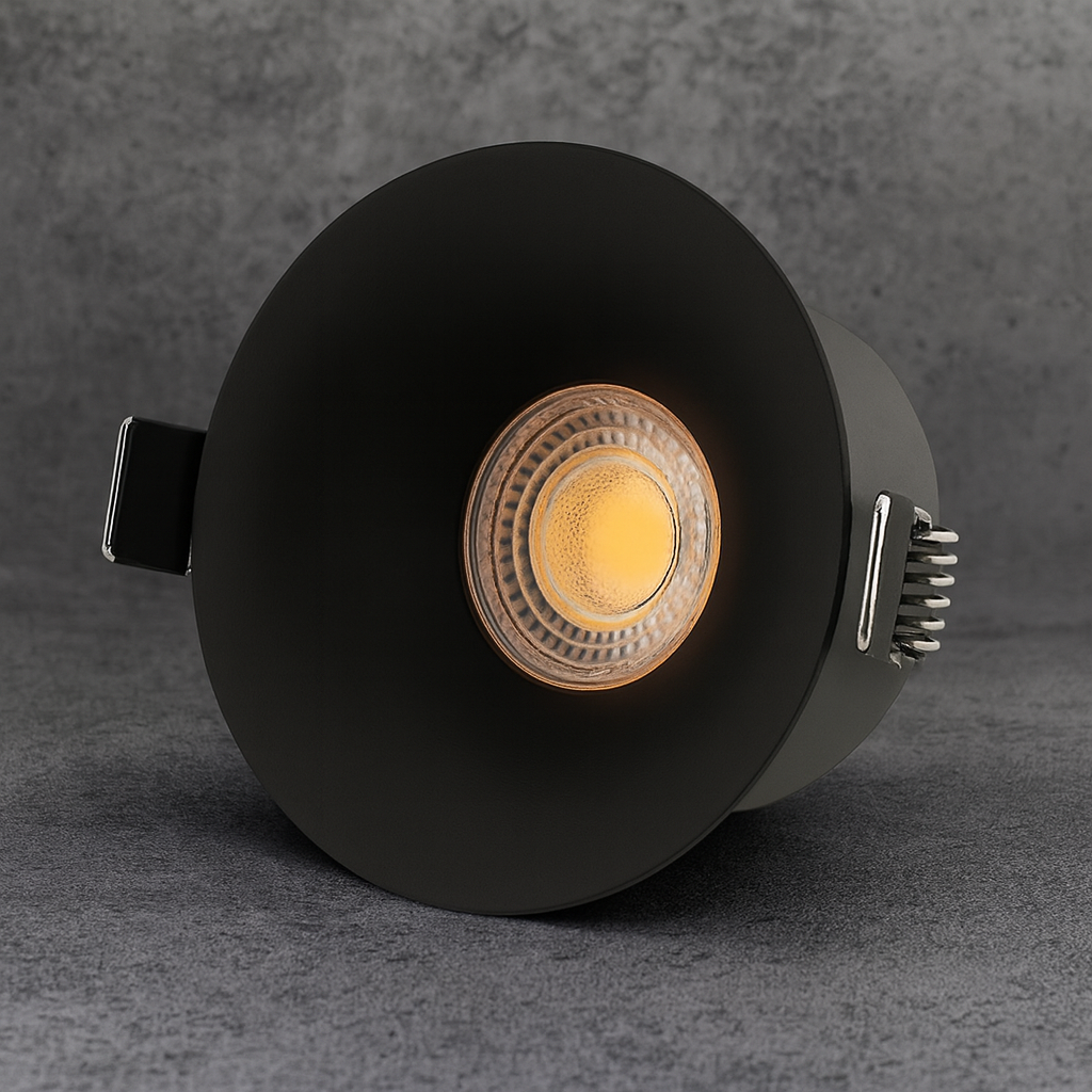 Spot COB LED 7W Rotund Negru / ⌀65mm / Incastrabil / Lumina Neutra