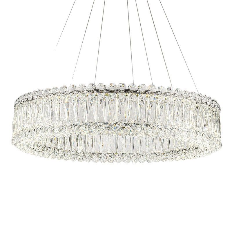 Lustra LED Suspendata ALESSO Cristal Silver Echivalent 400W