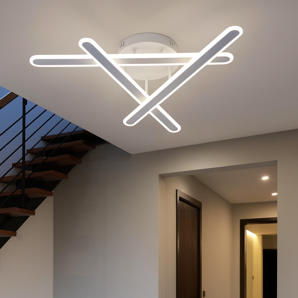 Lustra LED Tenzo Alba 3 Linii Echivalent 400W Telecomanda