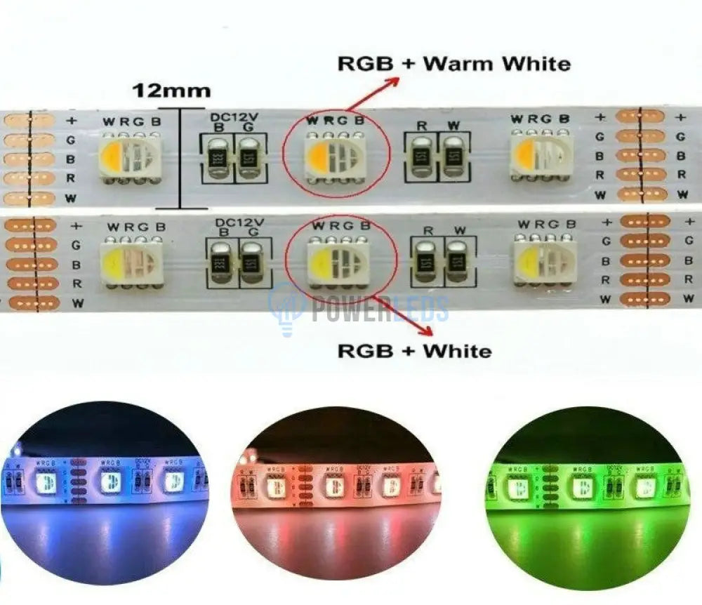 Banda Led 5050 60 Smd-Ml Interior Rgbw Cu Lumina Calda - Rola 5 Metri Strips