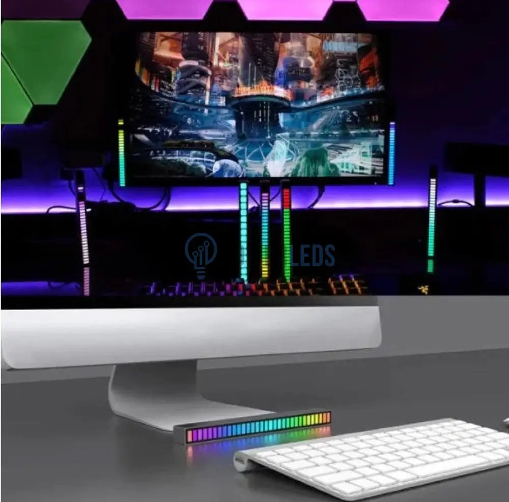 Bara Led Rgb De Ritm Cu Activare Sonora Reincarcabile Strips