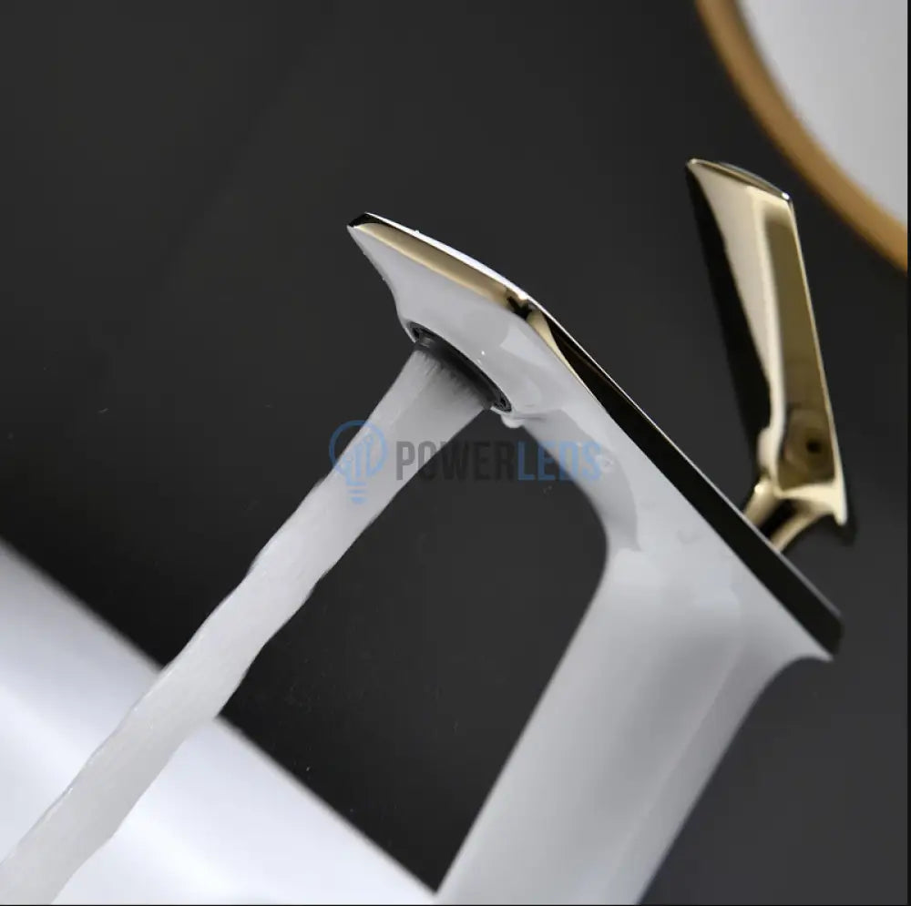 Baterie Lavoar Medie Luxury Line Golden White 005 Modern Faucet