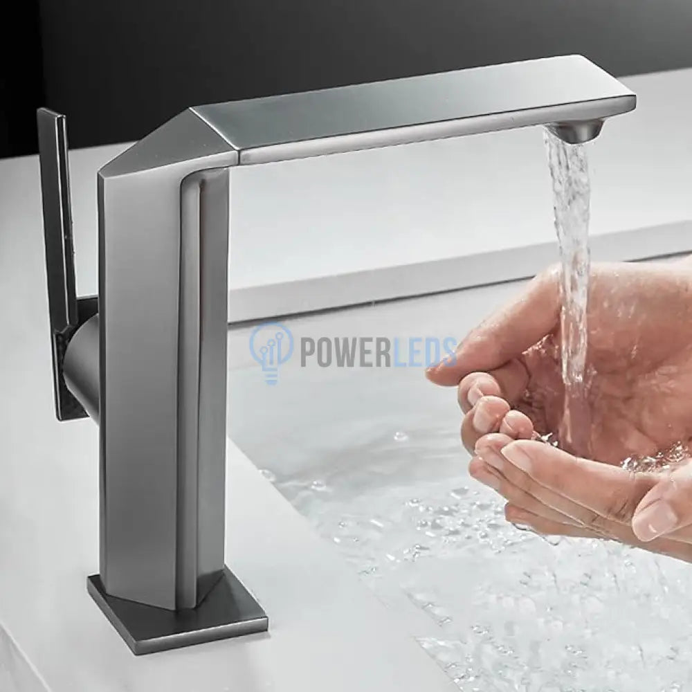 Baterie Lavoar Medie Modern Line Gri Mat Smk024 Sink Faucet