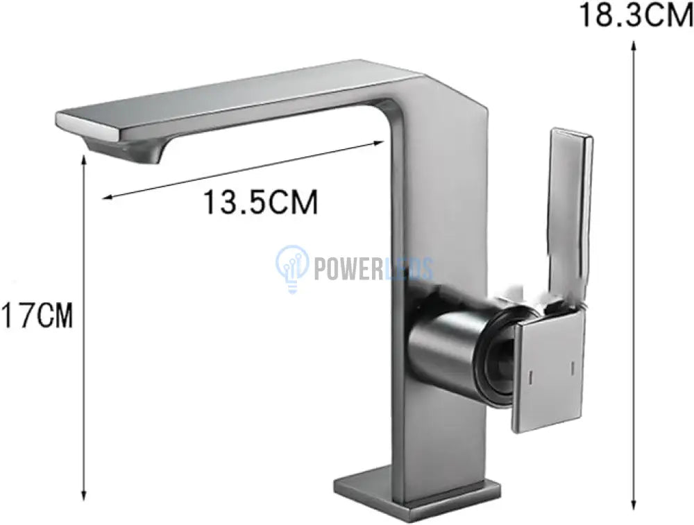Baterie Lavoar Medie Modern Line Gri Mat Smk024 Sink Faucet