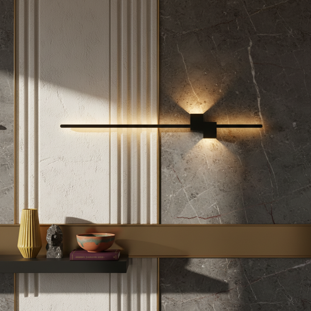 Aplica LED MILO LINES 38W Neagra Echivalent 300W