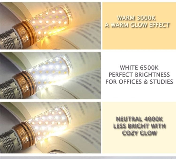 Bec LED E14 16W Corn / 3 functii lumina / Echivalent 120W