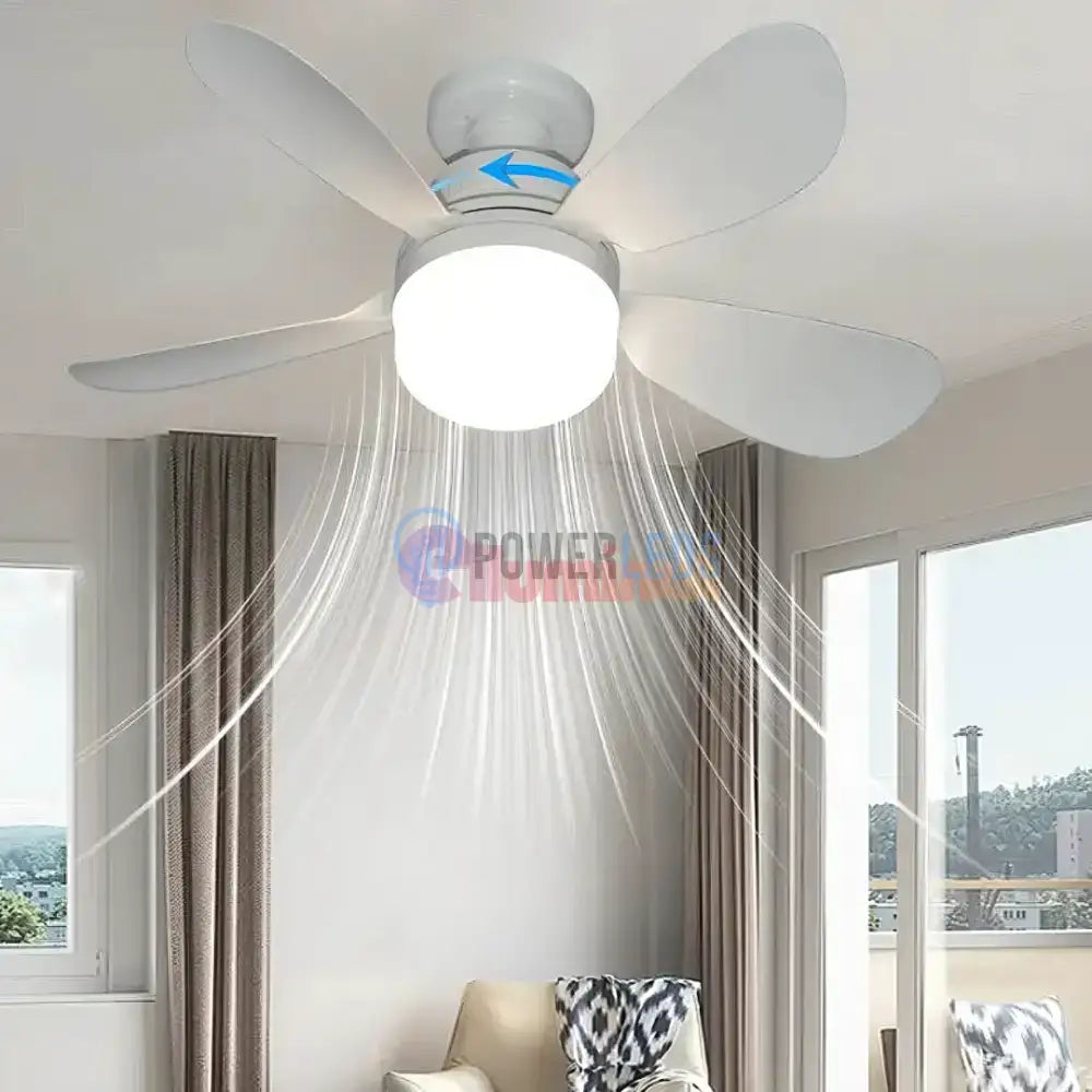 Bec LED E27 30W cu Ventilator, 3 Lumini si telecomanda powerleds.ro