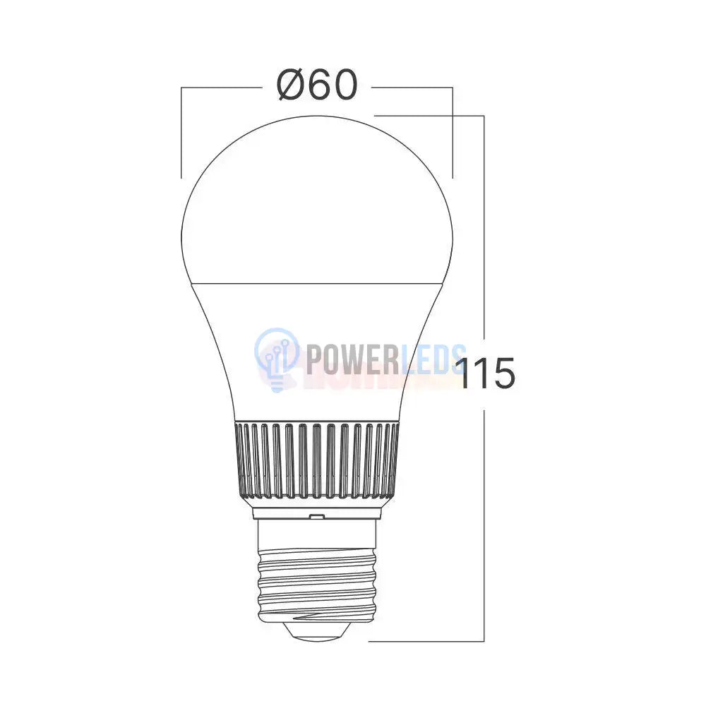 Bec LED E27 8,5W A60 Glob Mat LED BULB