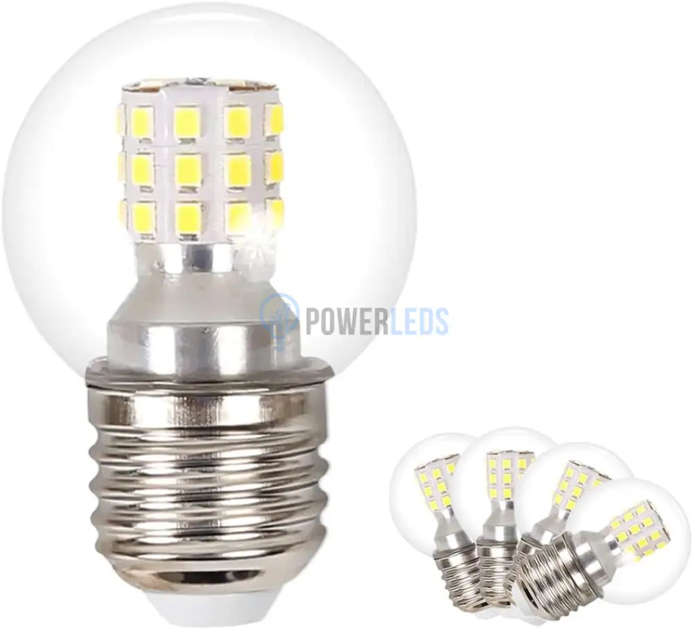 Bec LED E27 G45 9W SMD Transparent powerleds.ro