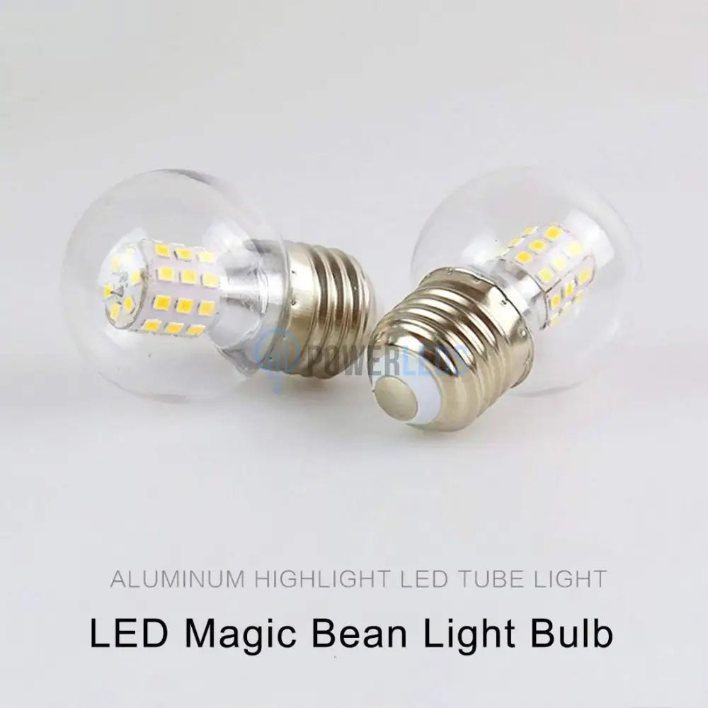 Bec LED E27 G45 9W SMD Transparent powerleds.ro