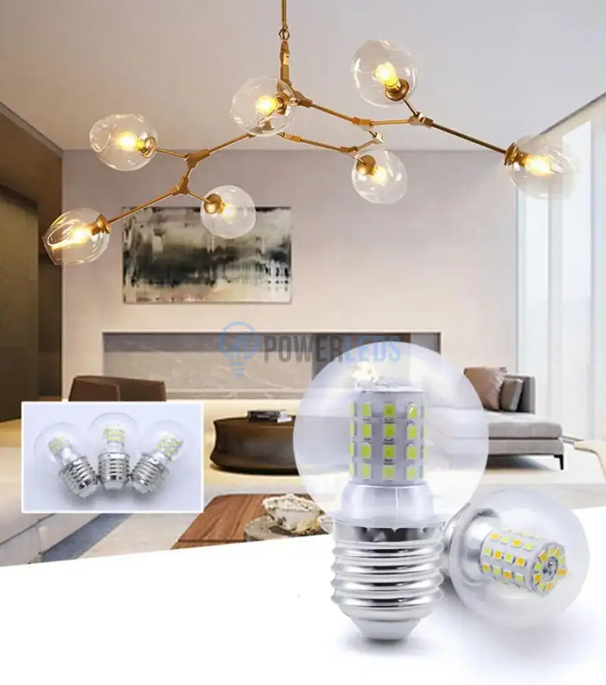 Bec LED E27 G45 9W SMD Transparent powerleds.ro