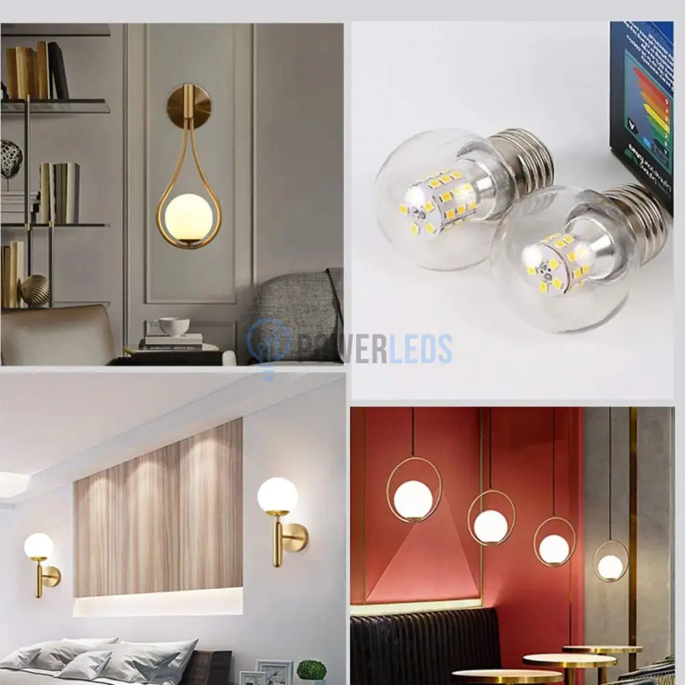 Bec LED E27 G45 9W SMD Transparent powerleds.ro