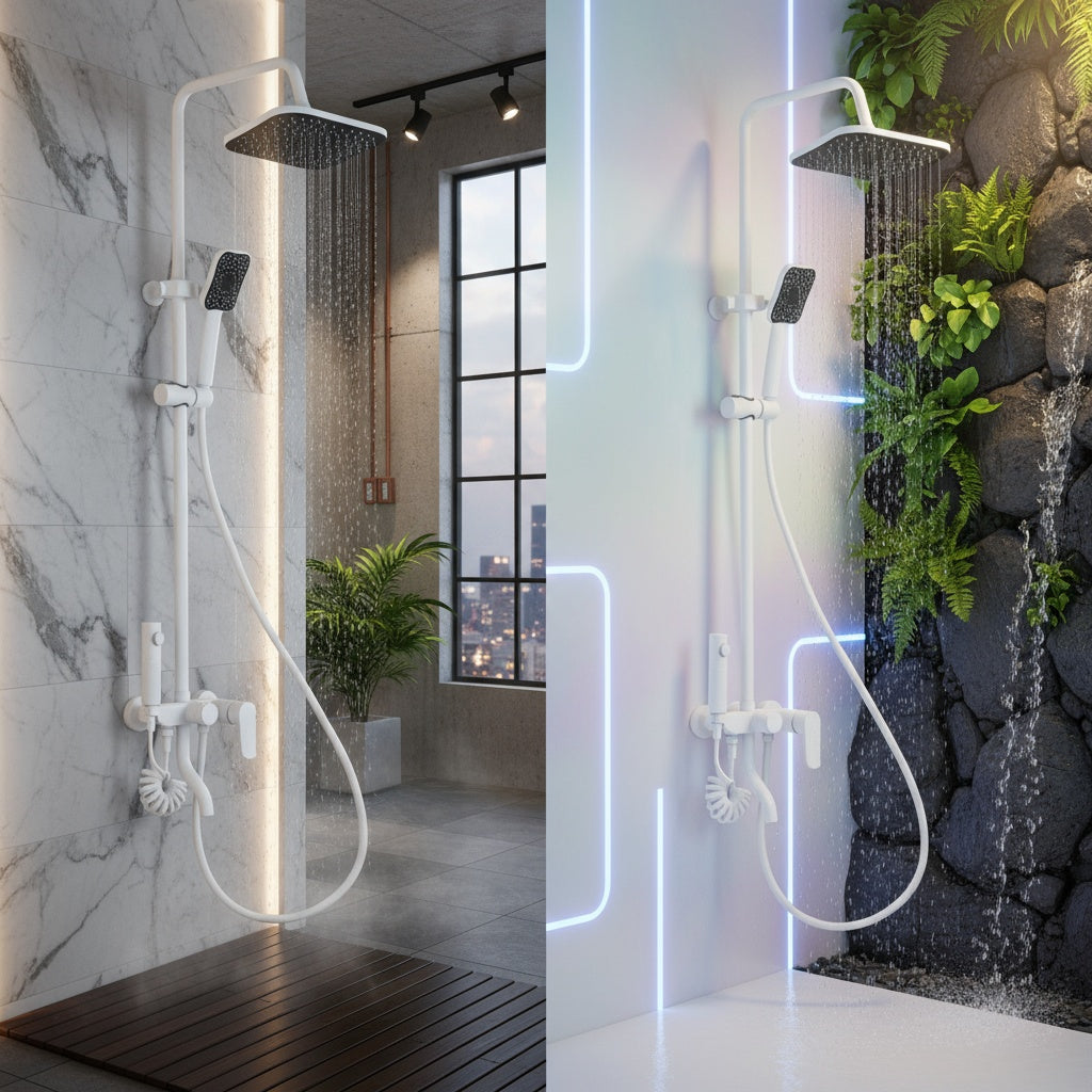 Coloana de Dus Alb Mat Design Modern