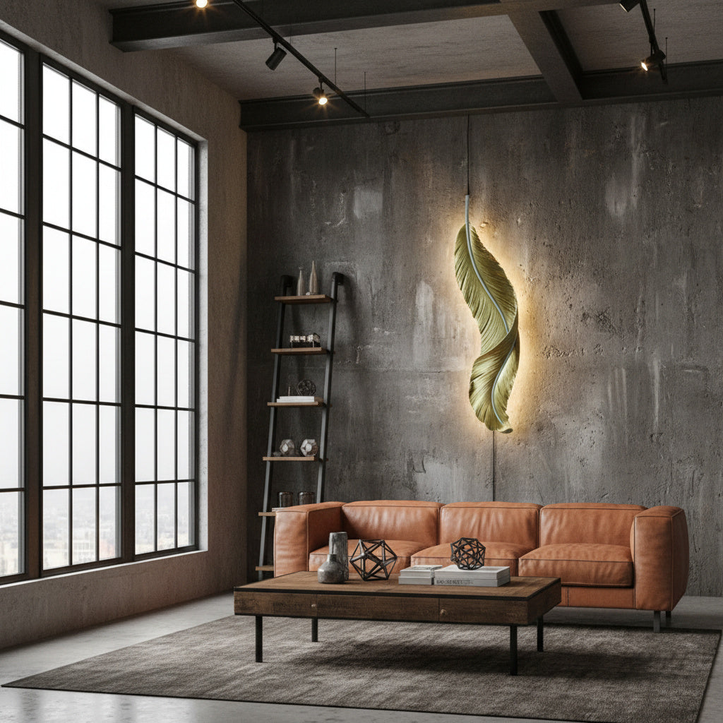 Aplica LED GOLD Luxury Feather 25W 63CM