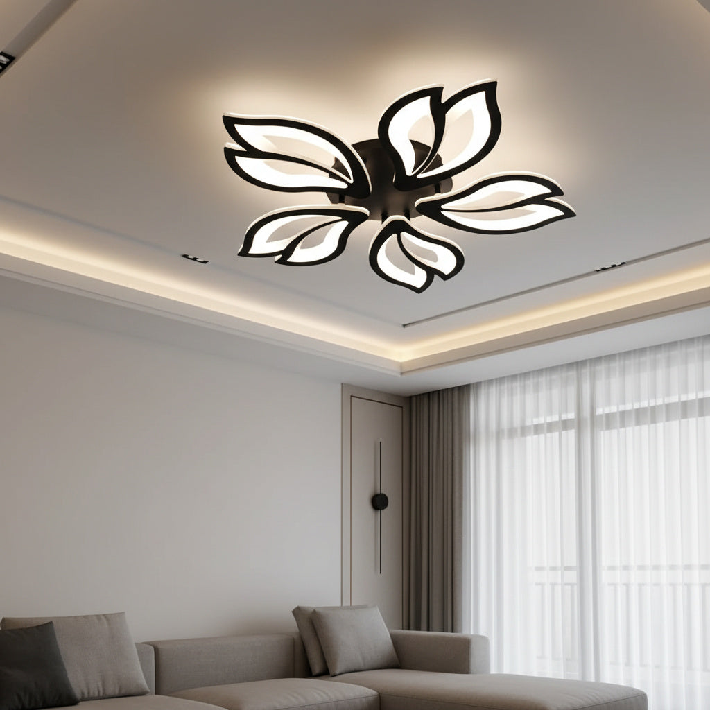 Lustra LED ANEMONE Black Echivalent 500W Telecomanda