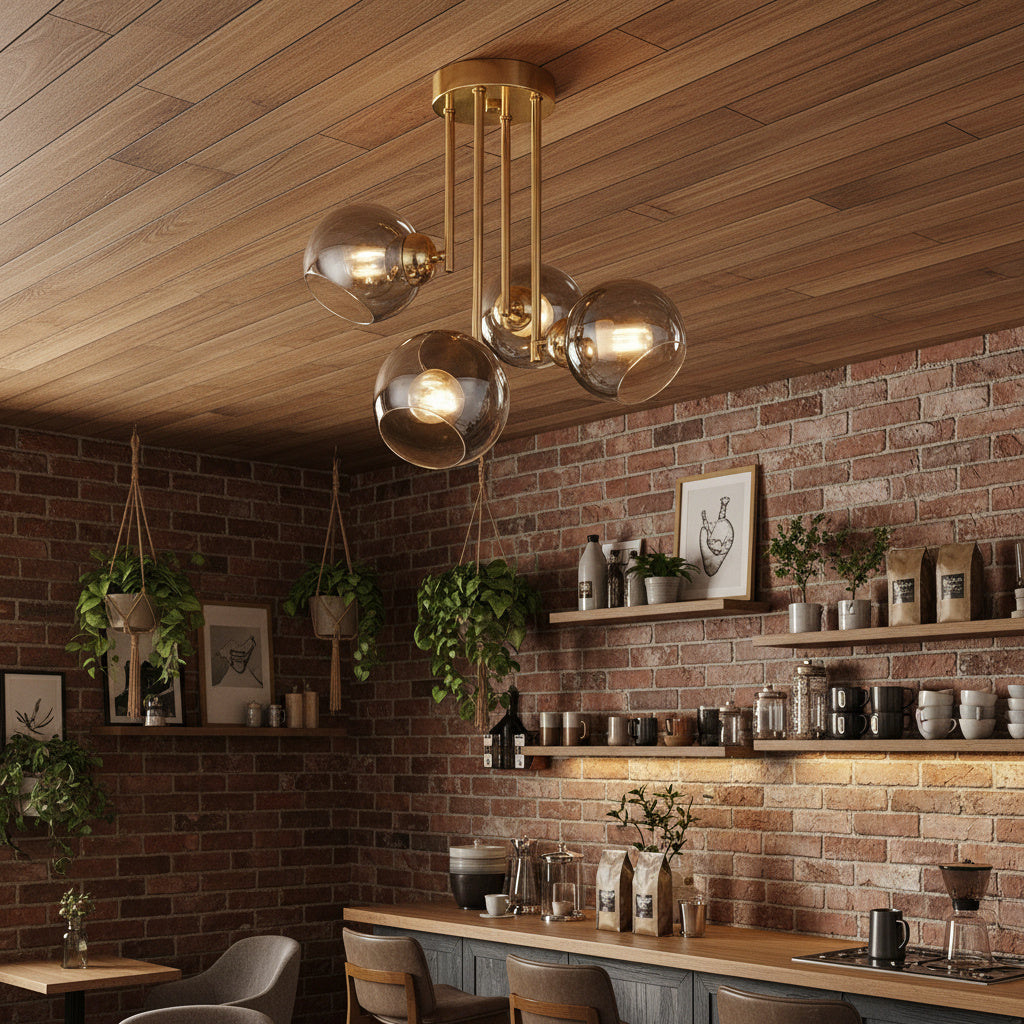 Lustra Abajur Fumuriu Aplicata 4xE27 MX413-4