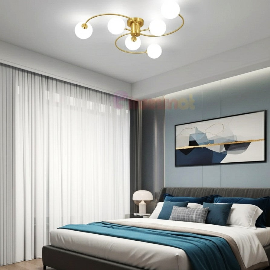 Lustra Abajur MAT Golden Half Galaxy