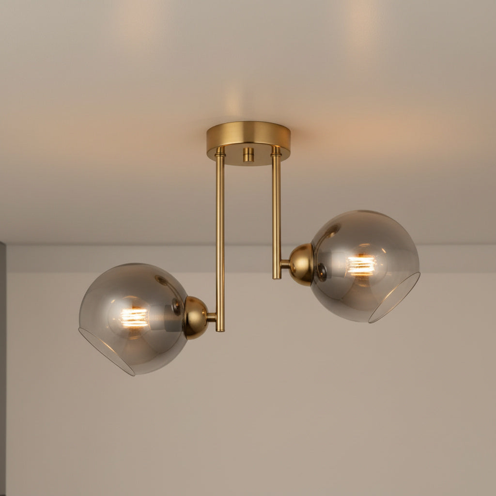 Lustra Abajur Fumuriu Aplicata 2xE27 MX413-2