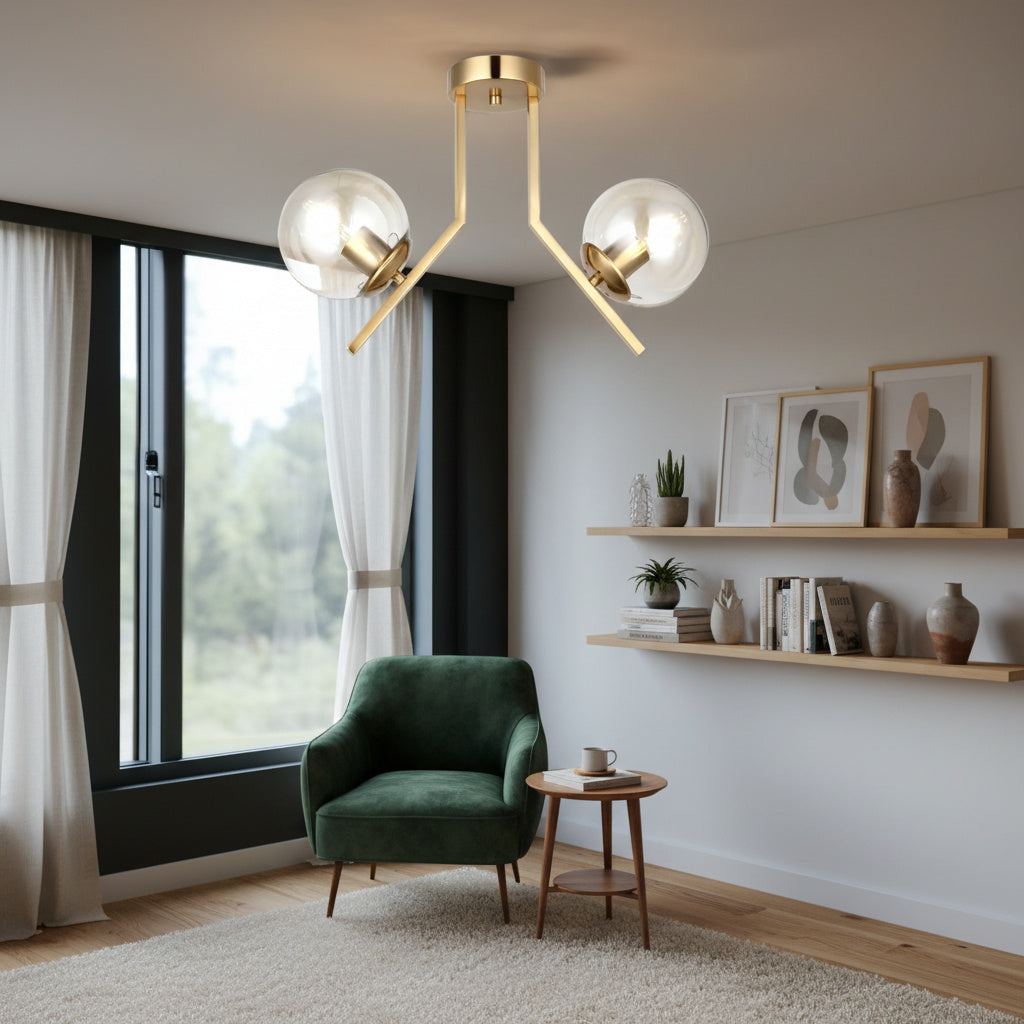 Lustra Abajur Transparent Aplicata 2xE27 MX412-2