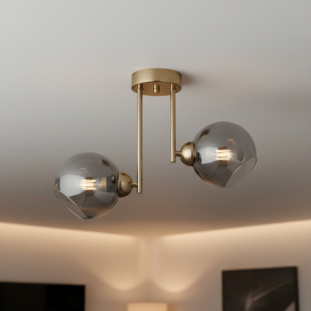 Lustra Abajur Fumuriu Aplicata 2xE27 MX413-2