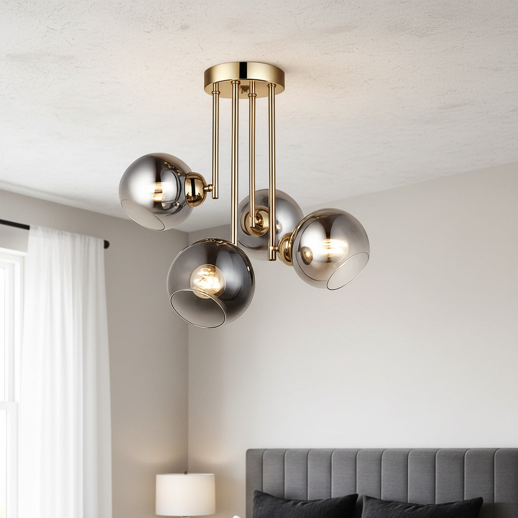 Lustra Abajur Fumuriu Aplicata 4xE27 MX413-4