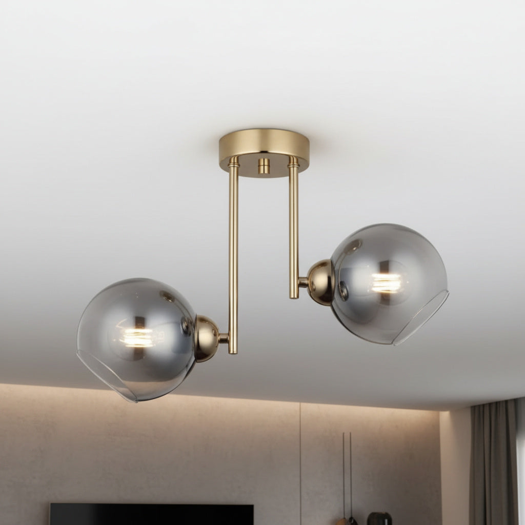 Lustra Abajur Fumuriu Aplicata 2xE27 MX413-2