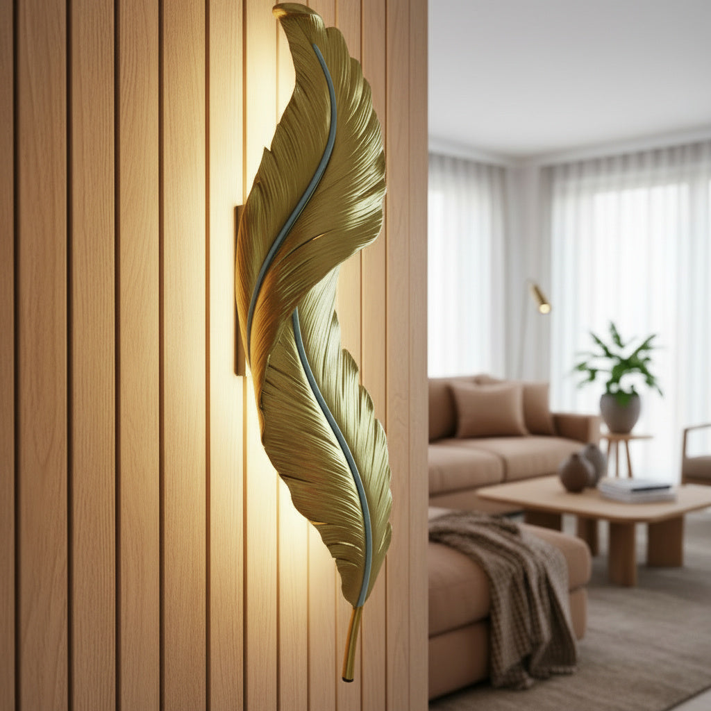 Aplica LED GOLDEN Luxury Feather XXL 40W 90CM