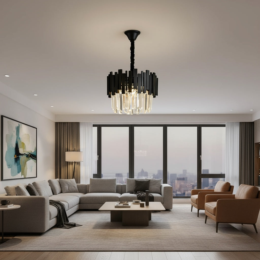 Candelabru Cristal BLACK WIDOW Ø40CM