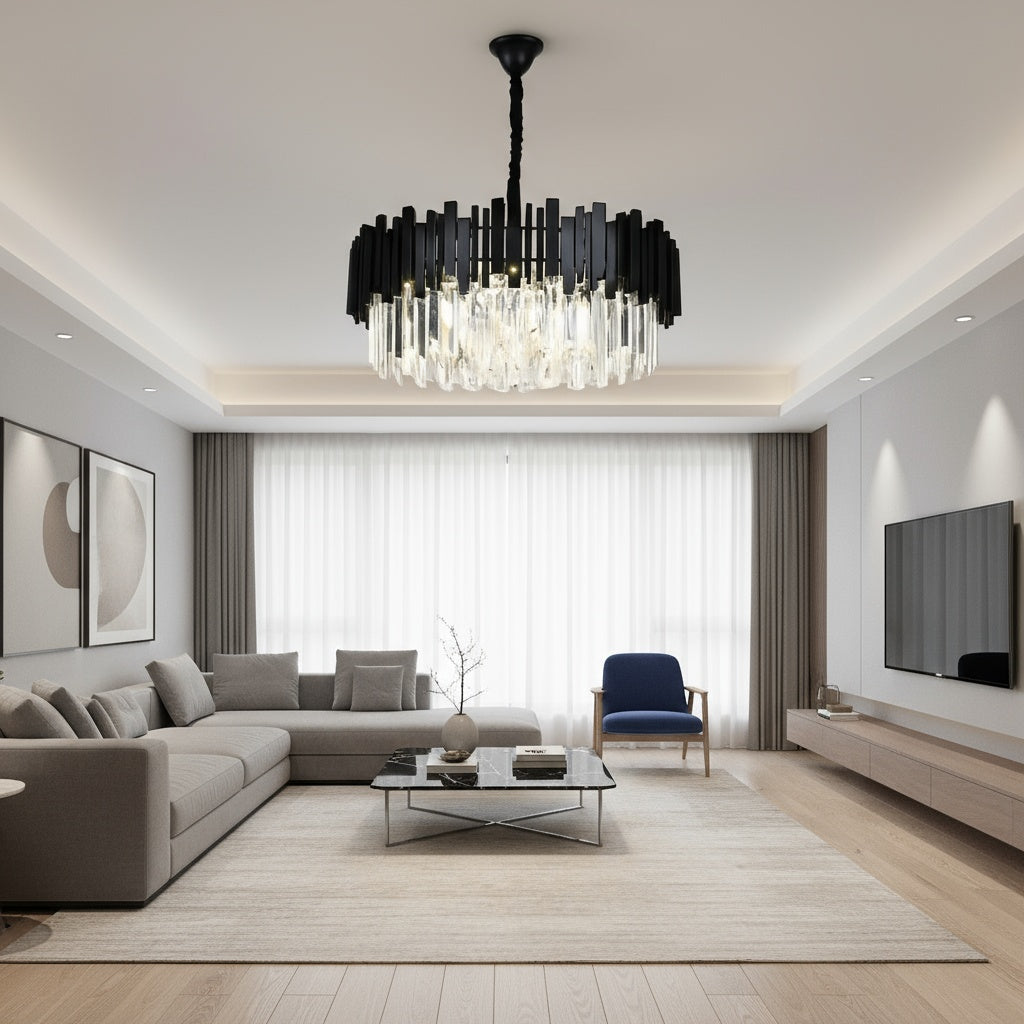 Candelabru Cristal BLACK WIDOW Ø60CM