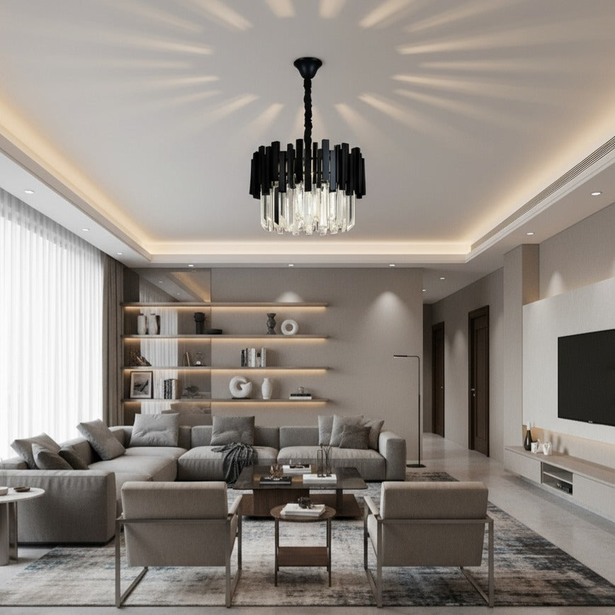 Candelabru Cristal BLACK WIDOW Ø30CM