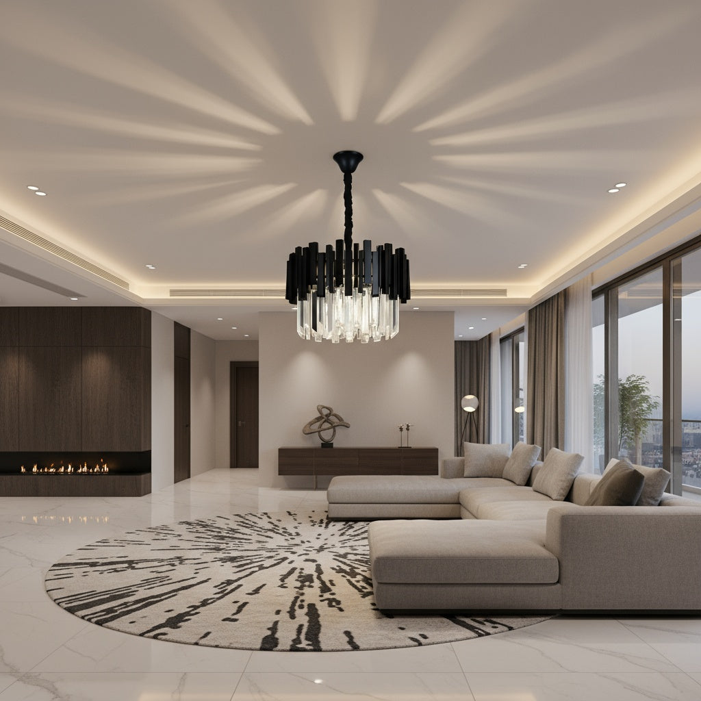 Candelabru Cristal BLACK WIDOW Ø40CM