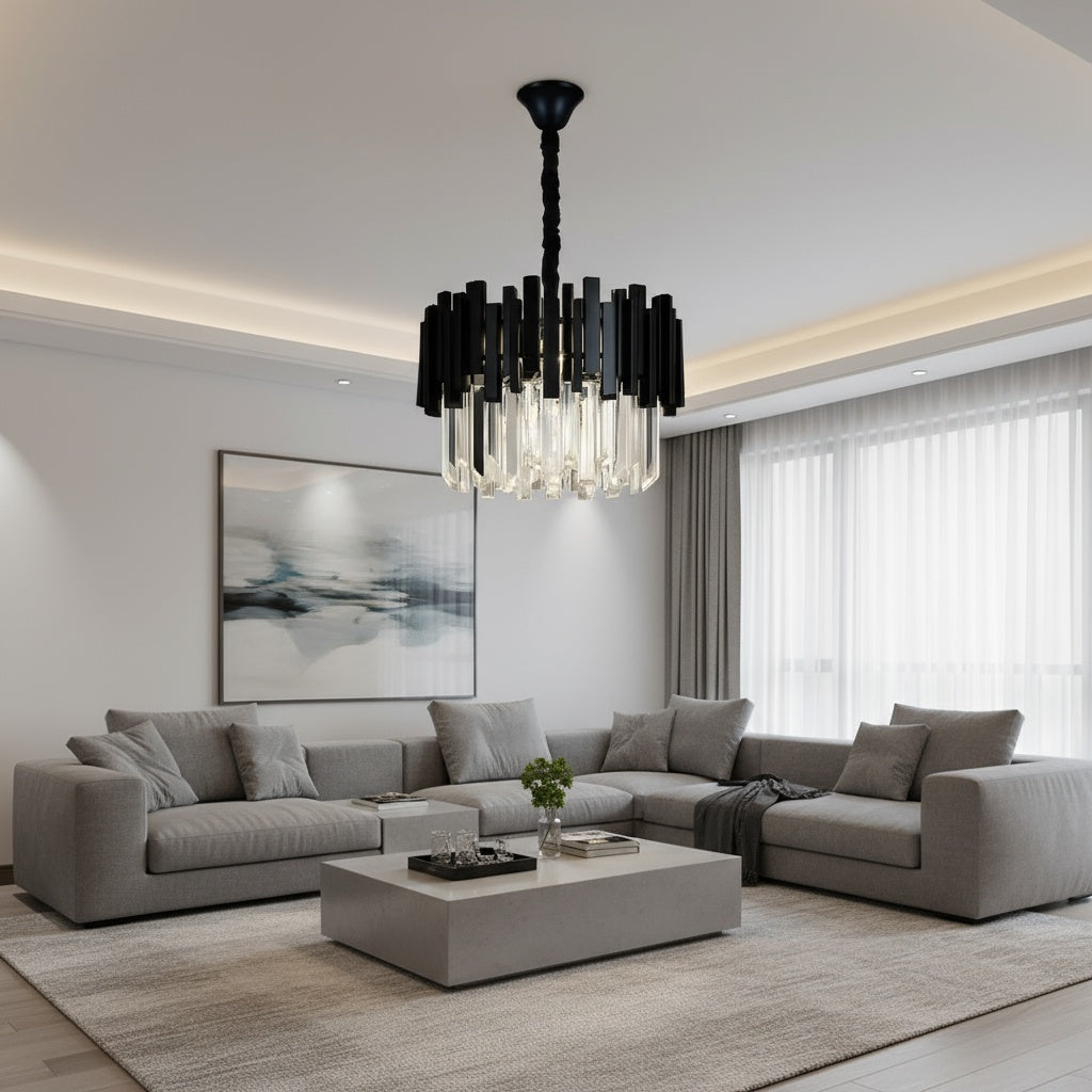 Candelabru Cristal BLACK WIDOW Ø40CM