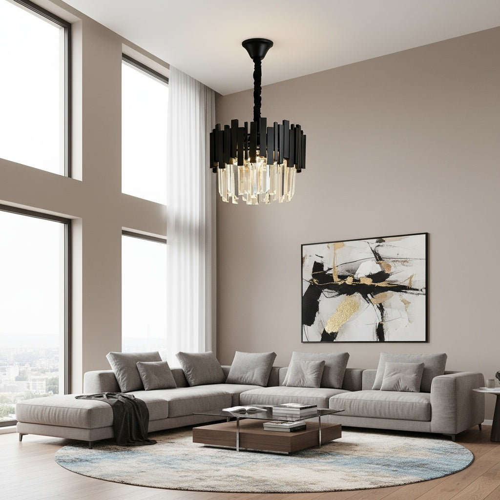 Candelabru Cristal BLACK WIDOW Ø40CM