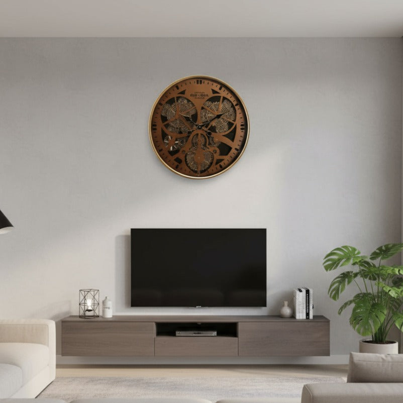 Ceas de Perete Decorativ Industrial Gear Master Ø60CM