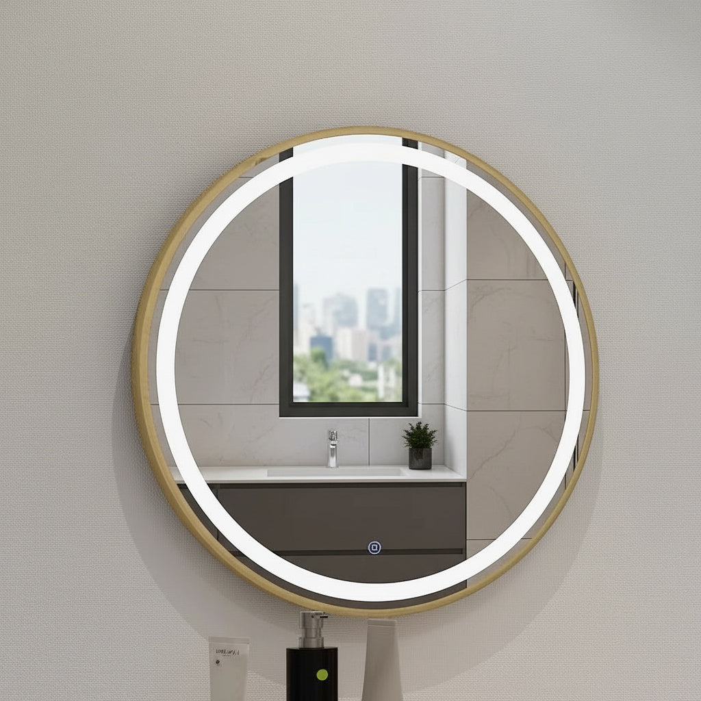 Oglinda LED Rotunda ⌀80cm Touch si 3 Lumini