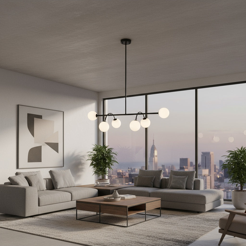 Lustra BESO Black Abajur MAT 6XE27