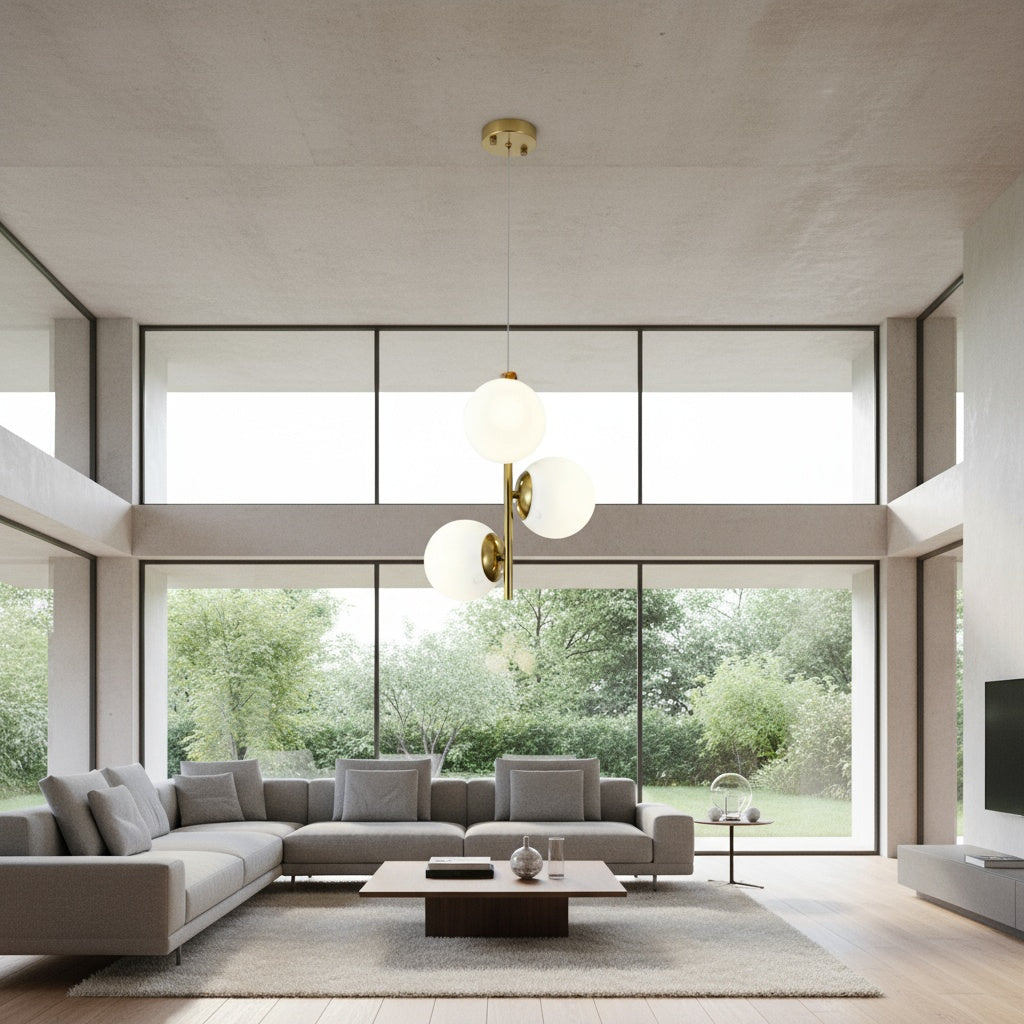 Pendul DIONIS Gold Abajur Mat 3xE27