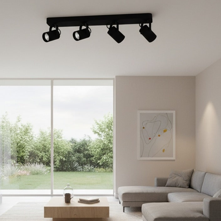 Lustra Cu 4 Spoturi Reglabile Black SOREGO EGLO