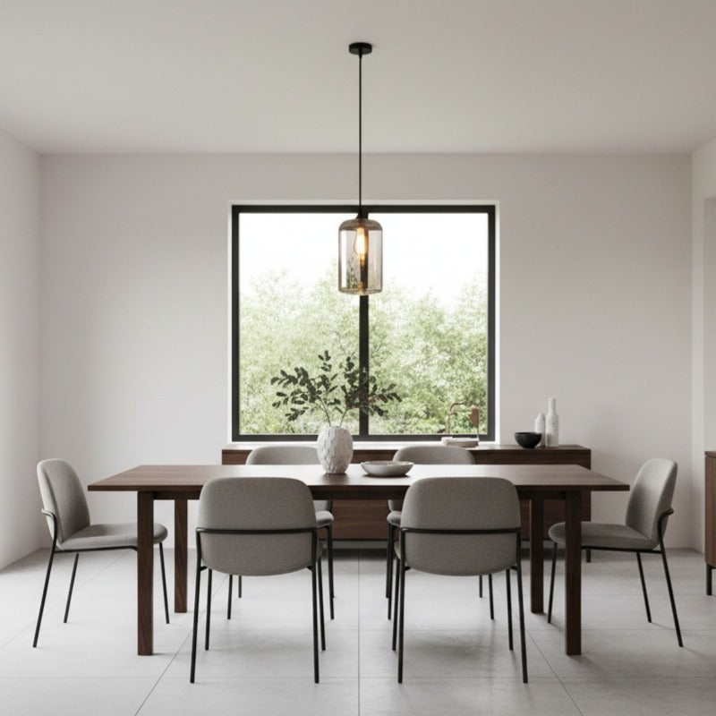 Pendul VERA 3 Black Abajur Fumuriu 1xE27